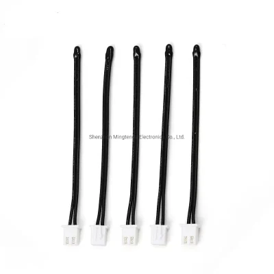 Mf52D Ntc Negative Temperature 103f3950 Thermistor with Line Parallel Length PVC Line Small Black Epoxy Resin Head Tail Immersion Tin Temperature Sensor